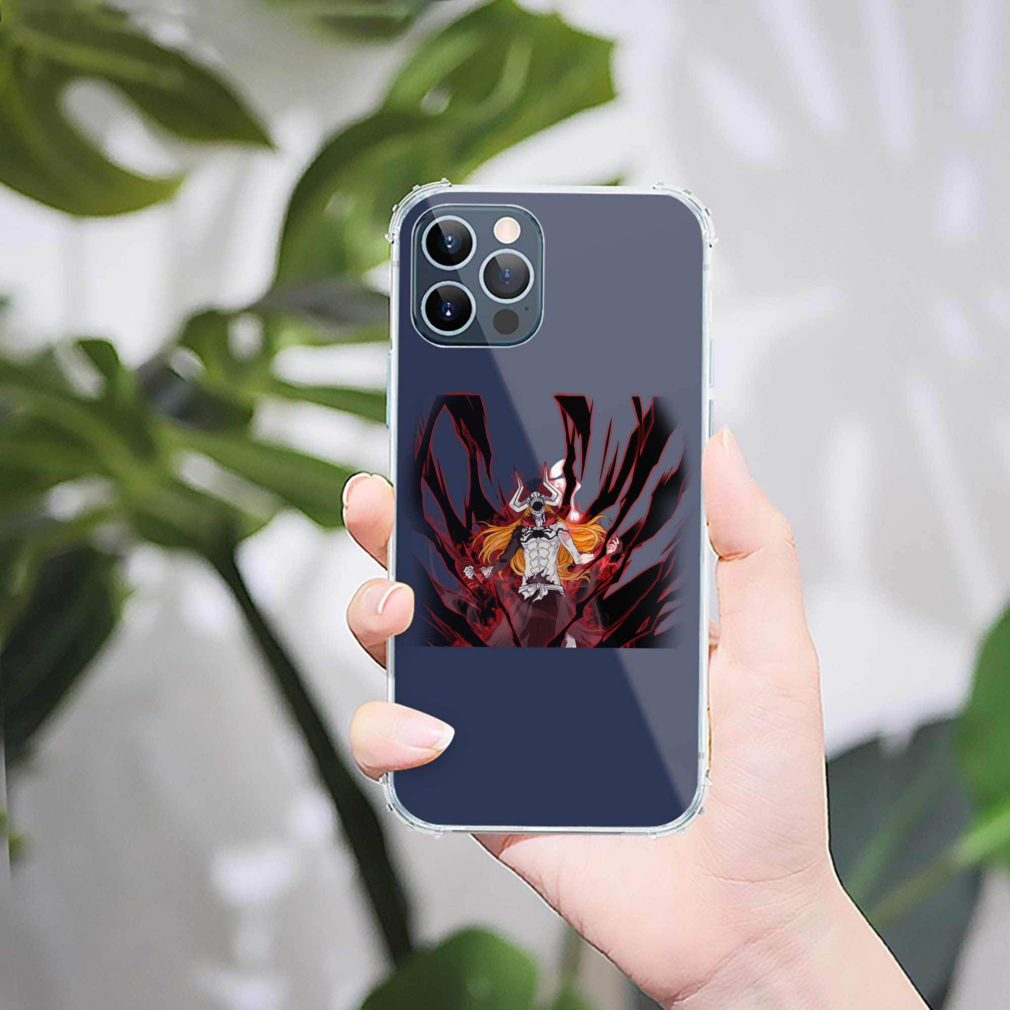 （画像用） ブリーチ 黒崎一護（くろさき いちご）BLEACH Kurosaki Ichigo 【iPhone 12シリーズ対応】透明スマホケース（クリアソフトケース）